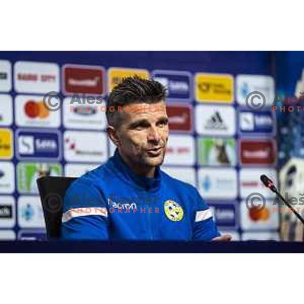 Zoran Zeljkovic, head coach of Koper at the press conference after Prva liga Telemach football match between Maribor and Koper in Ljudski vrt, Maribor, Slovenia on November 1, 2021. Photo: Jure Banfi/www.alesfevzer.com