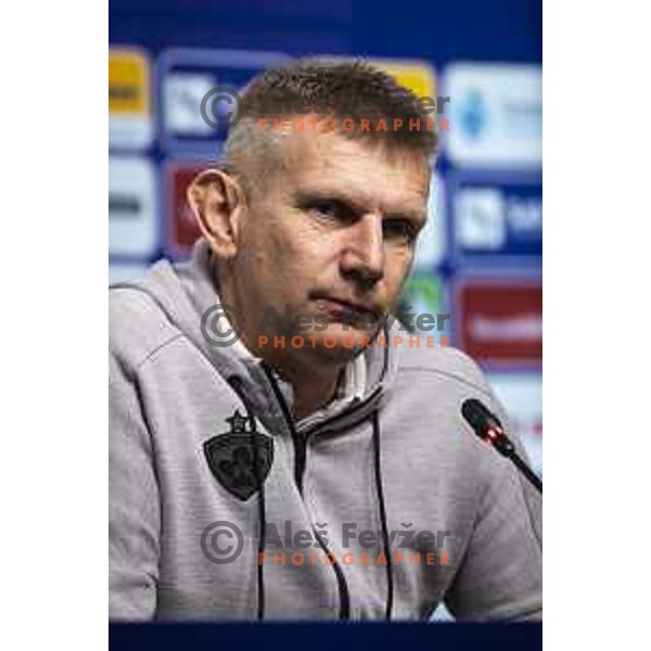 Radovan Karanovic, head coach of Maribor at the press conference after Prva liga Telemach football match between Maribor and Koper in Ljudski vrt, Maribor, Slovenia on November 1, 2021. Photo: Jure Banfi/www.alesfevzer.com