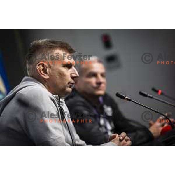 Radovan Karanovic, head coach of Maribor at the press conference after Prva liga Telemach football match between Maribor and Koper in Ljudski vrt, Maribor, Slovenia on November 1, 2021. Photo: Jure Banfi/www.alesfevzer.com