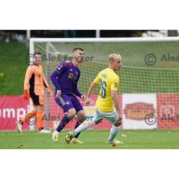 Sandi Ogrinec of Bravo in action during Prva Liga Telemach football match between Bravo and Maribor in Ljubljana, Slovenia on November 6, 2021