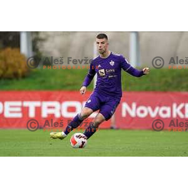of Bravo in action during Prva Liga Telemach football match between Bravo and Maribor in Ljubljana, Slovenia on November 6, 2021