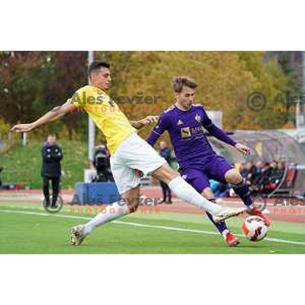 Mitja Krizan of Bravo in action during Prva Liga Telemach football match between Bravo and Maribor in Ljubljana, Slovenia on November 6, 2021