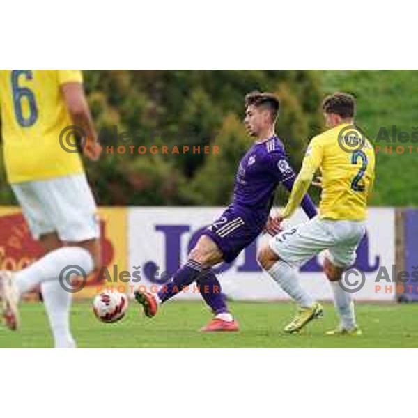 of Bravo in action during Prva Liga Telemach football match between Bravo and Maribor in Ljubljana, Slovenia on November 6, 2021