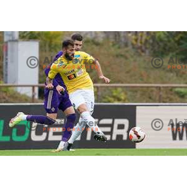 Nemanja Jaksic of Bravo in action during Prva Liga Telemach football match between Bravo and Maribor in Ljubljana, Slovenia on November 6, 2021