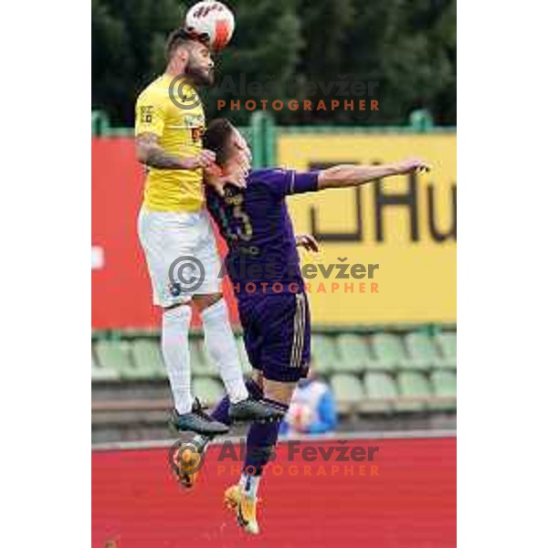Nemanja Jaksic of Bravo in action during Prva Liga Telemach football match between Bravo and Maribor in Ljubljana, Slovenia on November 6, 2021