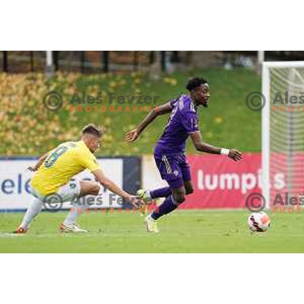 of Bravo in action during Prva Liga Telemach football match between Bravo and Maribor in Ljubljana, Slovenia on November 6, 2021