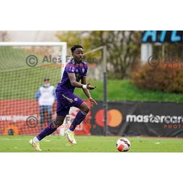 of Bravo in action during Prva Liga Telemach football match between Bravo and Maribor in Ljubljana, Slovenia on November 6, 2021