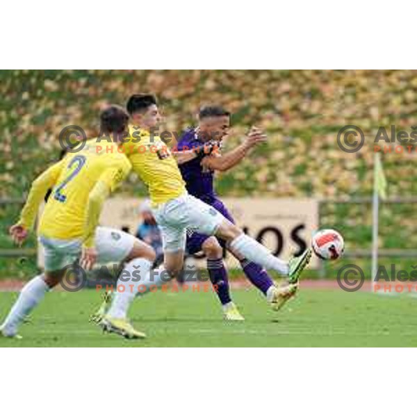 of Bravo in action during Prva Liga Telemach football match between Bravo and Maribor in Ljubljana, Slovenia on November 6, 2021