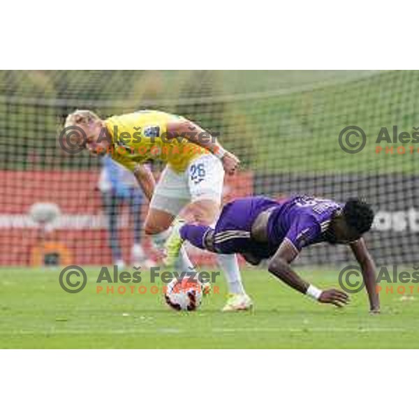Sandi Ogrinec of Bravo in action during Prva Liga Telemach football match between Bravo and Maribor in Ljubljana, Slovenia on November 6, 2021