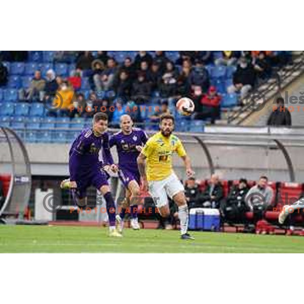 Nemanja Jaksic of Bravo in action during Prva Liga Telemach football match between Bravo and Maribor in Ljubljana, Slovenia on November 6, 2021