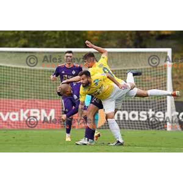 Nemanja Jaksic of Bravo in action during Prva Liga Telemach football match between Bravo and Maribor in Ljubljana, Slovenia on November 6, 2021