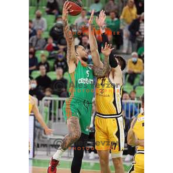 Of Cedevita Olimpija in action during ABA league regular season basketball match between Cedevita Olimpija and Split in Stozice, Arena, Ljubljana, Slovenia on November 6, 2021