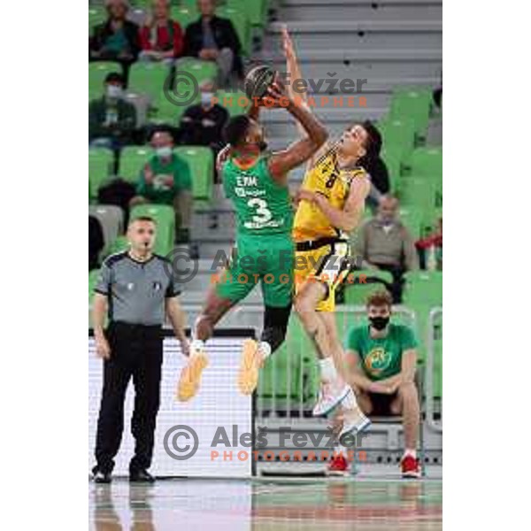 Of Cedevita Olimpija in action during ABA league regular season basketball match between Cedevita Olimpija and Split in Stozice, Arena, Ljubljana, Slovenia on November 6, 2021