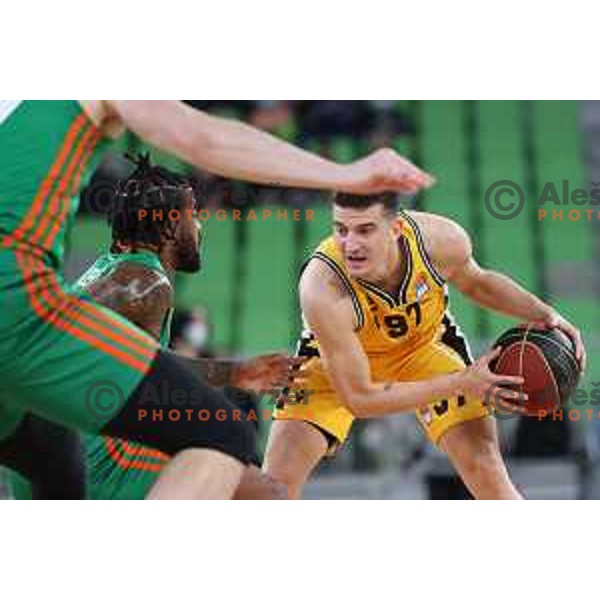 Of Cedevita Olimpija in action during ABA league regular season basketball match between Cedevita Olimpija and Split in Stozice, Arena, Ljubljana, Slovenia on November 6, 2021