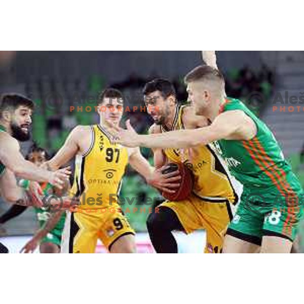 Of Cedevita Olimpija in action during ABA league regular season basketball match between Cedevita Olimpija and Split in Stozice, Arena, Ljubljana, Slovenia on November 6, 2021