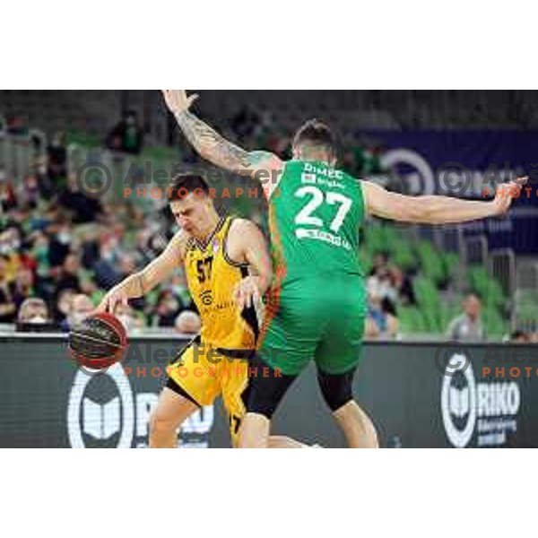 Of Cedevita Olimpija in action during ABA league regular season basketball match between Cedevita Olimpija and Split in Stozice, Arena, Ljubljana, Slovenia on November 6, 2021