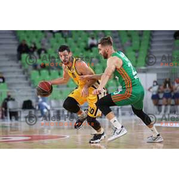 Of Cedevita Olimpija in action during ABA league regular season basketball match between Cedevita Olimpija and Split in Stozice, Arena, Ljubljana, Slovenia on November 6, 2021