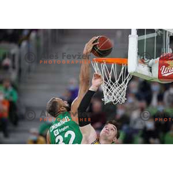 Of Cedevita Olimpija in action during ABA league regular season basketball match between Cedevita Olimpija and Split in Stozice, Arena, Ljubljana, Slovenia on November 6, 2021