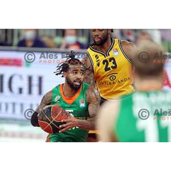 Of Cedevita Olimpija in action during ABA league regular season basketball match between Cedevita Olimpija and Split in Stozice, Arena, Ljubljana, Slovenia on November 6, 2021
