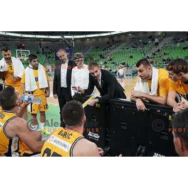 Of Cedevita Olimpija in action during ABA league regular season basketball match between Cedevita Olimpija and Split in Stozice, Arena, Ljubljana, Slovenia on November 6, 2021