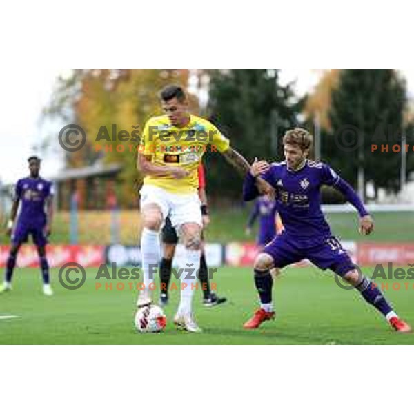 Mitja Krizan of Bravo in action during Prva Liga Telemach football match between Bravo and Maribor in Ljubljana, Slovenia on November 6, 2021