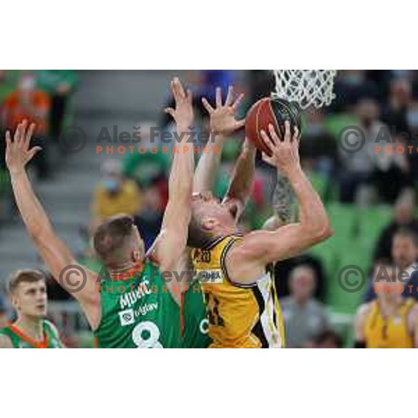 Of Cedevita Olimpija in action during ABA league regular season basketball match between Cedevita Olimpija and Split in Stozice, Arena, Ljubljana, Slovenia on November 6, 2021