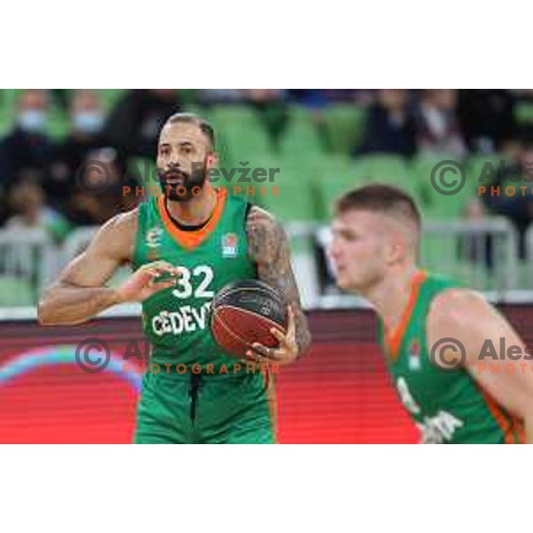Of Cedevita Olimpija in action during ABA league regular season basketball match between Cedevita Olimpija and Split in Stozice, Arena, Ljubljana, Slovenia on November 6, 2021