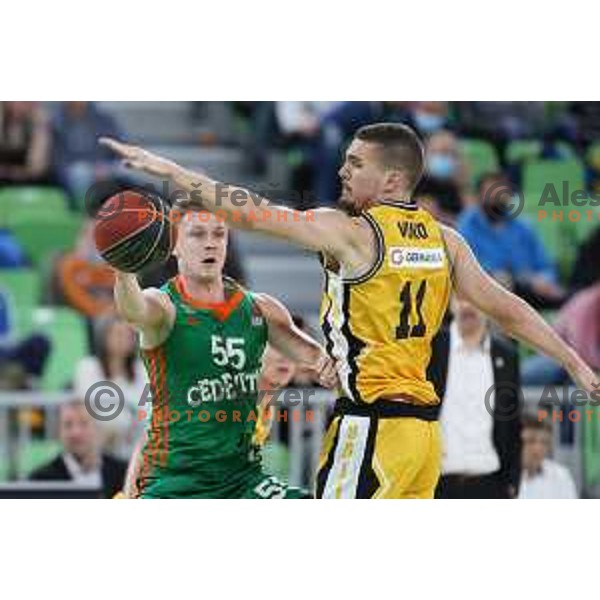 Of Cedevita Olimpija in action during ABA league regular season basketball match between Cedevita Olimpija and Split in Stozice, Arena, Ljubljana, Slovenia on November 6, 2021