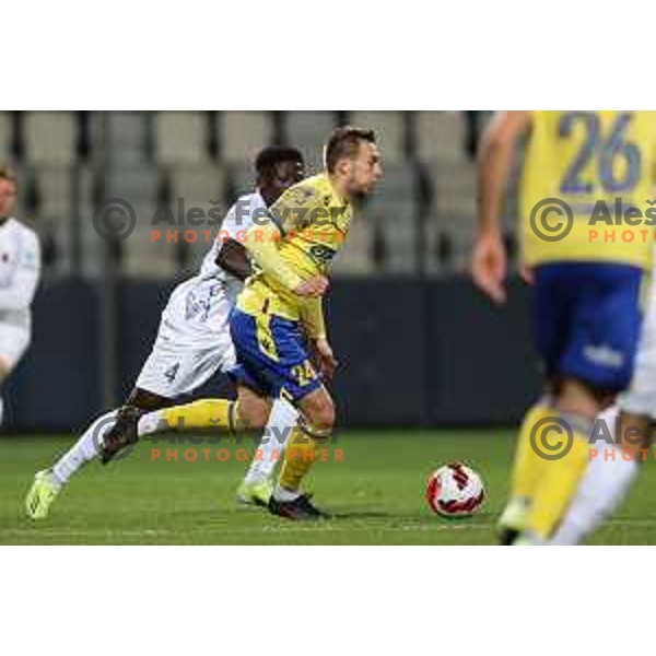 Stjepan Ostrek in action during Prva Liga Telemach football match between Koper and Tabor CB 24 Sezana in Koper, Slovenia on November 6, 2021