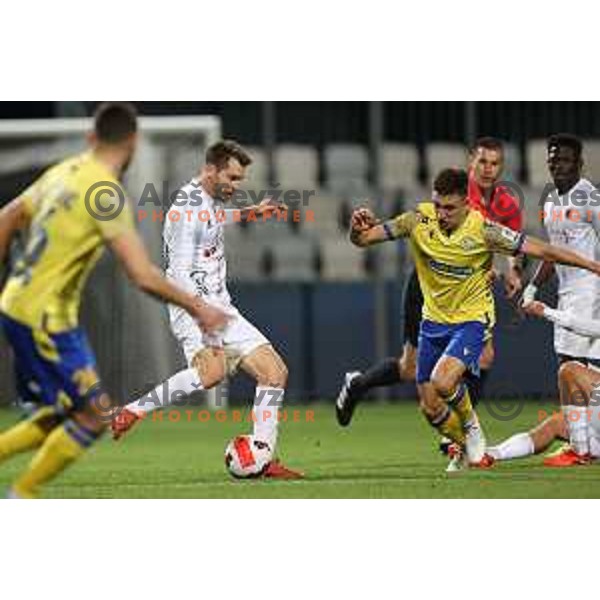 Marko Krivicic in action during Prva Liga Telemach football match between Koper and Tabor CB 24 Sezana in Koper, Slovenia on November 6, 2021