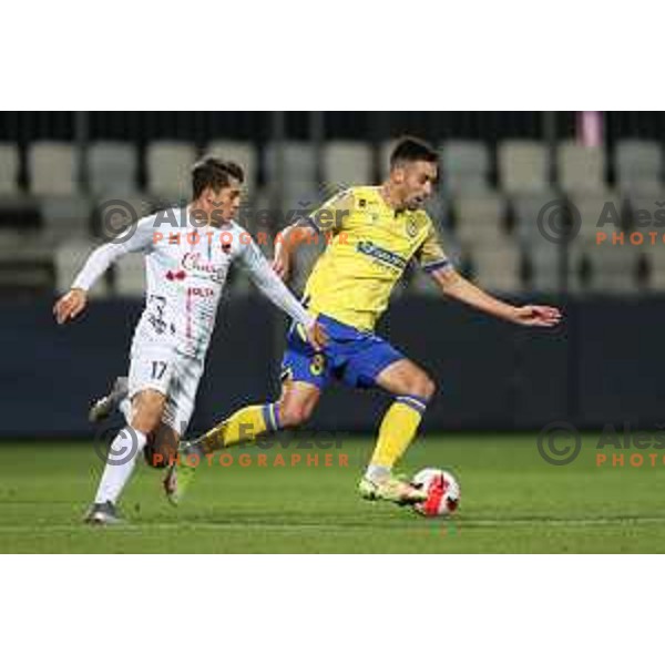 Ivan Borna Jelic Balta in action during Prva Liga Telemach football match between Koper and Tabor CB 24 Sezana in Koper, Slovenia on November 6, 2021