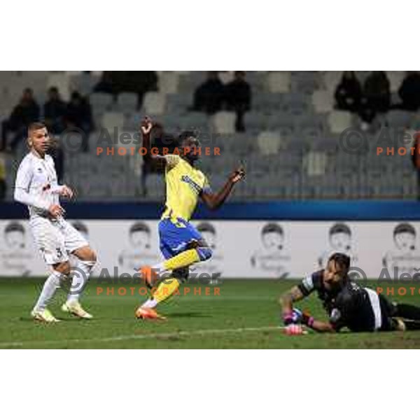 Lamin Colley scores goal during Prva Liga Telemach football match between Koper and Tabor CB 24 Sezana in Koper, Slovenia on November 6, 2021 
