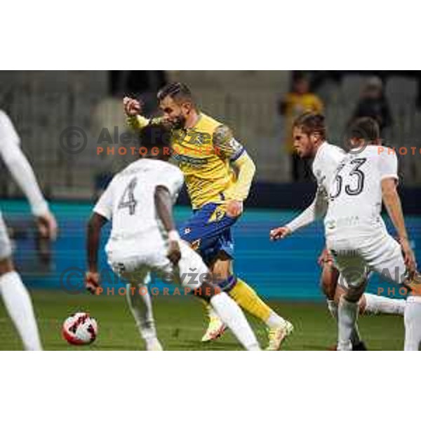 Maks Barisic in action during Prva Liga Telemach football match between Koper and Tabor CB 24 Sezana in Koper, Slovenia on November 6, 2021