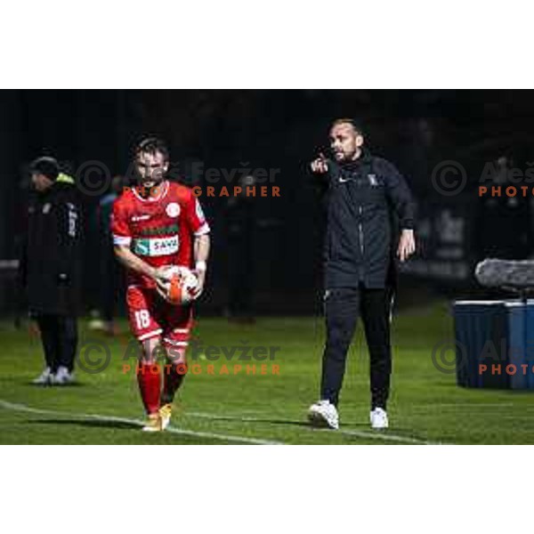 Dino Skender, head coach of Olimpija during Prva liga Telemach football match between Aluminij and Olimpija in Sportni park Kidricevo, Slovenia on November 7, 2021