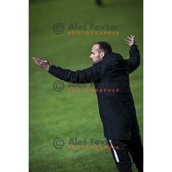 Dino Skender, head coach of Olimpija during Prva liga Telemach football match between Aluminij and Olimpija in Sportni park Kidricevo, Slovenia on November 7, 2021