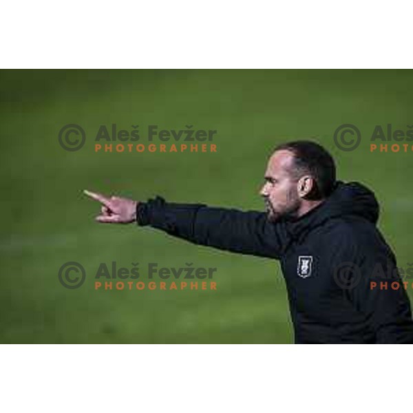 Dino Skender, head coach of Olimpija during Prva liga Telemach football match between Aluminij and Olimpija in Sportni park Kidricevo, Slovenia on November 7, 2021
