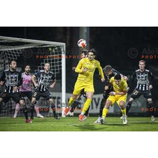 Alen Jurij in action during Prva liga Telemach football match between Mura and Domzale in Fazanerija, Murska Sobota, Slovenia on November 7, 2021. Photo: Jure Banfi/www.alesfevzer.com