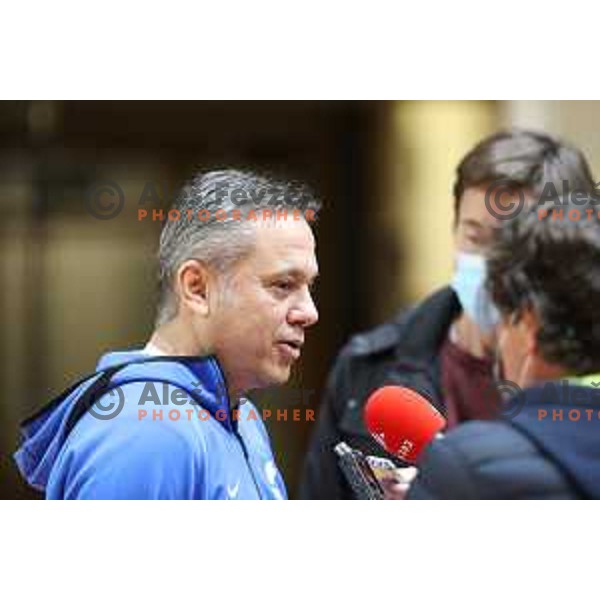 Georgios Dikaioulakos, new head coach of Slovenia Women\'s Basketball team during practice session in Kodeljevo hall, Ljubljana, Slovenia on November 8, 2021