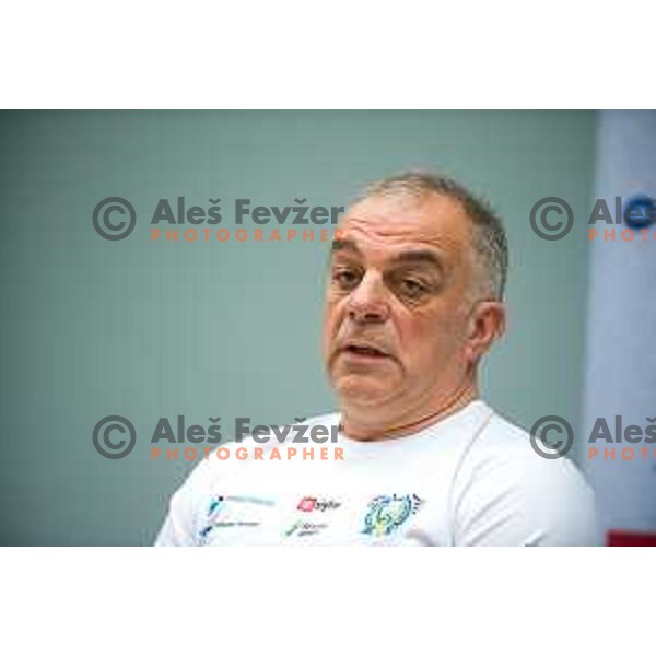 Head coach Matjaz Kopitar at press conference of Slovenia Ice_Hockey team at Bled,Slovenia on November 8, 2021