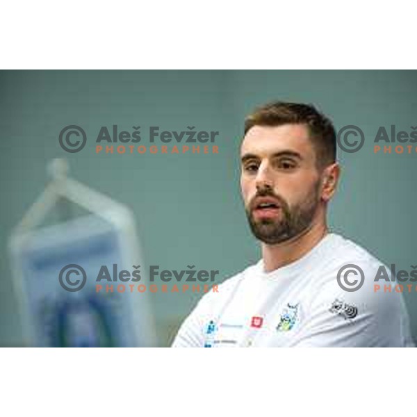 Matic Podlipnik at press conference of Slovenia Ice_Hockey team at Bled,Slovenia on November 8, 2021