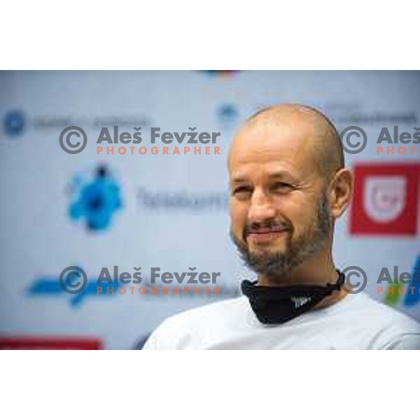 Dejan Kontrec at press conference of Slovenia Ice_Hockey team at Bled,Slovenia on November 8, 2021