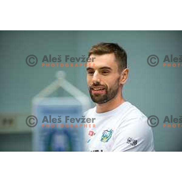 Matic Podlipnik at press conference of Slovenia Ice_Hockey team at Bled,Slovenia on November 8, 2021