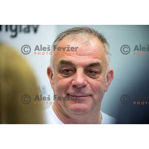Head coach Matjaz Kopitar at press conference of Slovenia Ice_Hockey team at Bled,Slovenia on November 8, 2021