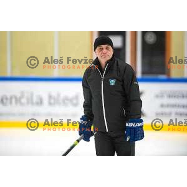 Matjaz Kopitar at practice session of Slovenia Ice-Hockey team at Bled,Slovenia on November 8, 2021