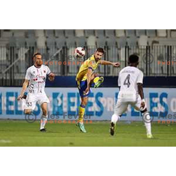 Karlo Brucic in action during Prva Liga Telemach football match between Koper and Tabor CB 24 Sezana in Koper, Slovenia on November 6, 2021