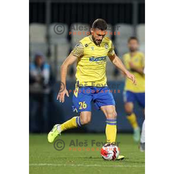 Aleksander Rajcevic in action during Prva Liga Telemach football match between Koper and Tabor CB 24 Sezana in Koper, Slovenia on November 6, 2021