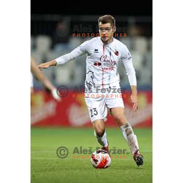 Marko Krivicic in action during Prva Liga Telemach football match between Koper and Tabor CB 24 Sezana in Koper, Slovenia on November 6, 2021