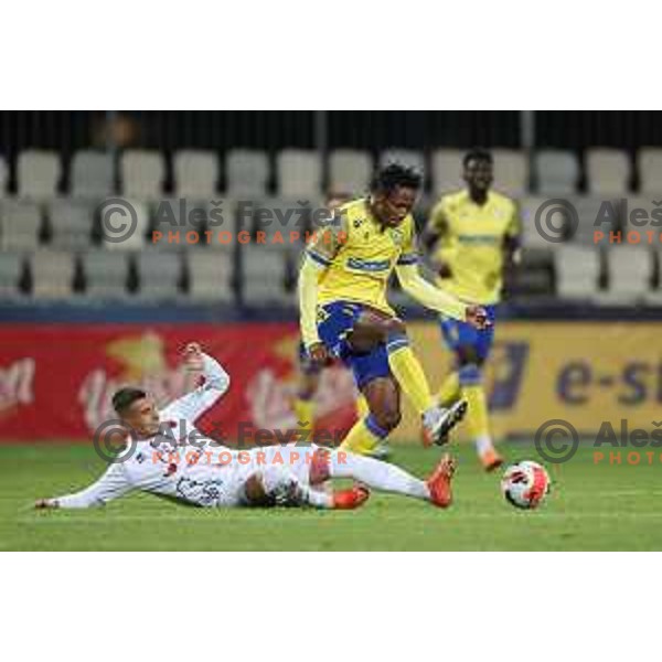 Bede Osuji in action during Prva Liga Telemach football match between Koper and Tabor CB 24 Sezana in Koper, Slovenia on November 6, 2021