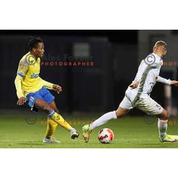Bede Osuji in action during Prva Liga Telemach football match between Koper and Tabor CB 24 Sezana in Koper, Slovenia on November 6, 2021