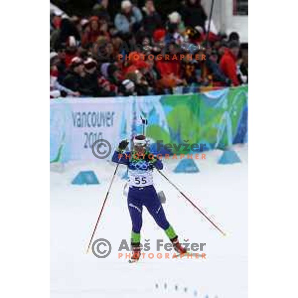 Tadeja Brankovic Likozar (SLO) during biathlon 7.5km ladies sprint in Whistler Olympic Park , Vancouver 2010 Winter Olympic games, Canada 13.2.2010